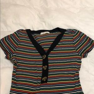 Rainbow Striped No Comment LA Midi Dress 🌈